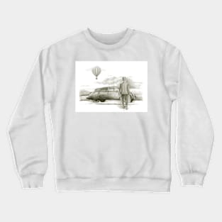 man with a veteran car Crewneck Sweatshirt